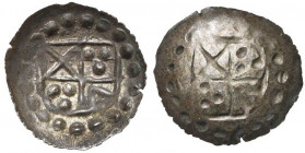 GRONSVELD, Jan I van Bronckhorst (1508-1559), AR heller (eenzijdig). Vz/ Vierveldig wapenschild van Batenburg (?) en Gronsveld, in een parelrand. Luca...