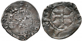 KESSENICH, Jan II van Hoorne, de Wilde (1456-1468), Cu dubbele mijt, Kinrooi. Vz/ Wapen in het veld. Kz/ Gevoet kruis. Lucas 17. 0,83g Zeer zeldzaam....