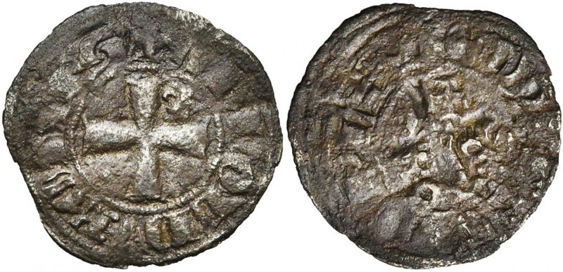 LOON, Graafschap, Arnold V (1279-1323), biljoen dubbele toernooi. Vz/ + ARNOLDV:...
