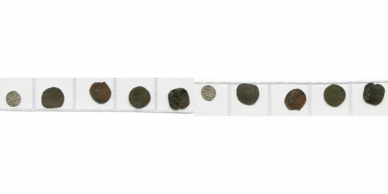 RECKHEIM, lot van 5 st.: Willem II van Sombreffe (1400-1475), denarius (zeldzaam...