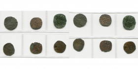 RUMMEN, lot van 6 st.: Jan II van Wesemael (1415-1464), dubbele mijt (3); Johanna van Wesemael (1464-74), dubbele mijt (3, waarvan 1 eenzijdig). Lucas...