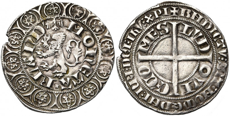 VLAANDEREN, Graafschap, Lodewijk van Nevers (1322-1346), AR groot met de leeuw, ...