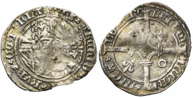 VLAANDEREN, Graafschap, Philips de Schone (1482-1506), AR groot, z.j. (1493-1496), Brugge. Vz/ Wapen van Oostenrijk-Bourgondië in het veld. Kz/ Lang k...