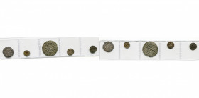 lot de 5 p.: Brabant, Jean III (1312-1355), esterlin au châtel, Bruxelles (W. 307, ébréché); Flandre, maille anonyme, Lille, 1220-1253 (Gh. 324); Loui...