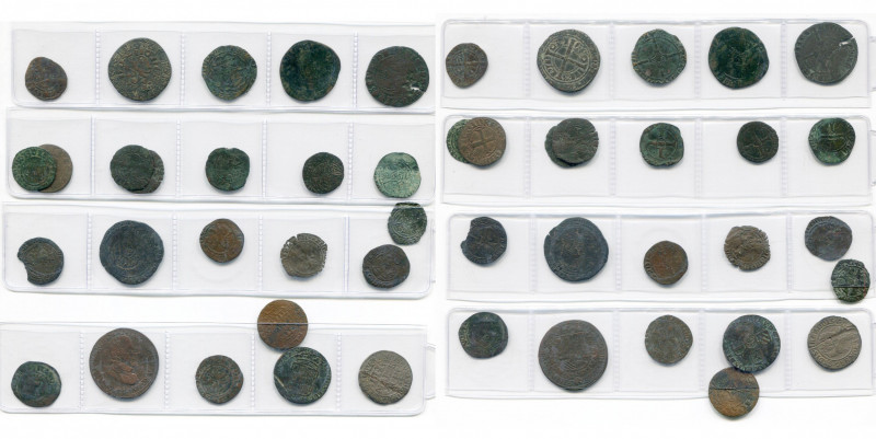 lot de 23 p., dont: Flandre, Louis de Nevers, mite, Gand (Gaill. 190, rare); Lou...