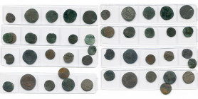lot de 23 p., dont: Flandre, Louis de Nevers, mite, Gand (Gaill. 190, rare); Louis de Male, gros compagnon (faux d''époque); Philippe le Bon, double d...