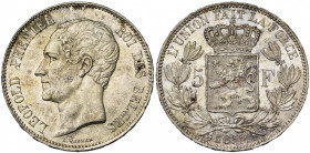 BELGIQUE, Royaume, Léopold Ier (1831-1865), AR 5 francs, 1852. Dupriez 519. Petits coups.
Superbe (Extremely Fine)