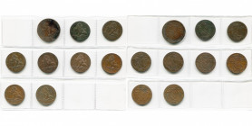 BELGIQUE, Royaume, Léopold Ier (1831-1865), lot de 9 p.: 10 centimes 1832 (avec point, Beau); 5 centimes 1833 (avec point), 1834 (avec point), 1837 (a...