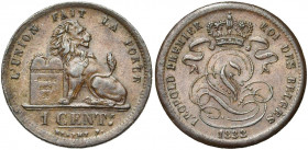 BELGIQUE, Royaume, Léopold Ier (1831-1865), Cu 1 centime, 1833 sur 1832. Dupriez 61.
Très Beau à Superbe (Very Fine - Extremely Fine)