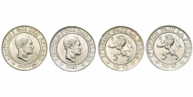 BELGIQUE, Royaume, Léopold Ier (1831-1865), lot de 2 p. de 20 centimes: 1860 sans point, 1861.
Superbe (Extremely Fine)