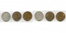 BELGIQUE, Royaume, Léopold II (1865-1909), lot de 3 p. commémorant le cinquantenaire de l''indépendance en 1880: module de 5 francs (15 rayons), modul...