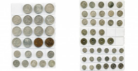 BELGIQUE, Léopold II (1865-1909), lot de 135 p., dont: 5 francs 1867-1873 (12), 1880 (15 rayons); module de 10 centimes 1880 (2); 2 francs 1866-1909 (...