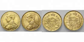 BELGIQUE, Royaume, Albert Ier (1909-1934), lot de 2 p. de 20 francs: 1914FR et NL, pos. A. Dupriez 1976 et 1981.
Très Beau à Superbe (Very Fine - Ext...
