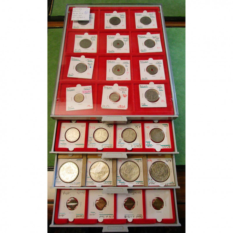 BELGIQUE, Royaume, Albert Ier (1909-1934), lot de 71 p., dont: 50 centimes 1923F...