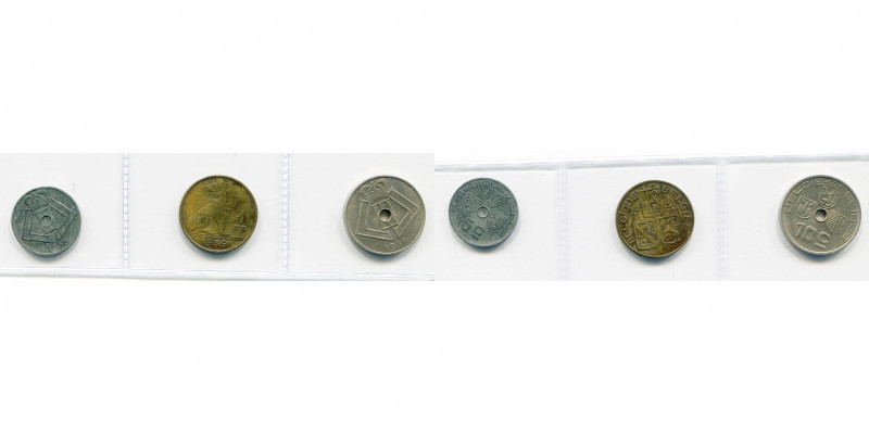 BELGIQUE, Royaume, Léopold III (1934-1951), lot de 3 essais: 5 centimes 1938FR/N...
