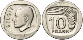 BELGIQUE, Royaume, Baudouin (1951-1993), 10 frank, 1968NL. Essai de Macken en nickel. Tranche lisse. Bogaert 3233. Très rare.
Fleur de Coin (Uncircul...