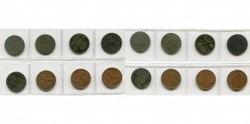 BELGIQUE, lot de 8 p.: Guillaume Ier, 1 cent 1821, 1821B (très rare) et 1822B; Léopold Ier, 2 centimes 1835, 1863; Albert Ier, 2 centimes 1914FR, 1919...