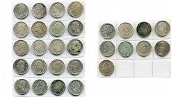 BELGIQUE, lot de 29 p. de 5 francs: Léopold Ier 1834, 1835, 1858 (2), 1848-1865 (13); Léopold II 1868-1876 (12).
Beau à Superbe (Fine - Extremely Fin...