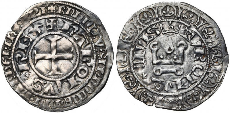 FRANCE, Royaume, Charles V (1364-1380), AR gros tournois, 2e émission (3 août 13...