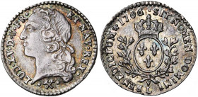 FRANCE, Royaume, Louis XV (1715-1774), AR vingtième d''écu au bandeau, 1766L (sur 1765), Bayonne. D/ T. à g., ceinte d''un bandeau. R/ Ecu de France c...