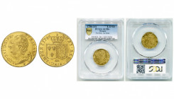 FRANCE, Royaume, Louis XVI (1774-1793), AV louis d''or à la tête nue, 1786AA, Metz. D/ T. nue à g., les cheveux longs. Différent: grenade (Jean-Franço...