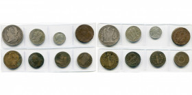 FRANCE, Monnayage constitutionnel (1791-1793), lot de 8 p.: écu, 1793, Paris; 30 sols, 1792, Paris; 15 sols, 1792, Nantes (rare); 2 sols, 1792, Strasb...