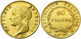 FRANCE, Napoléon Ier (1804-1814), AV 40 francs, an 13A, Paris. Gad. 1081.
Très Beau (Very Fine)