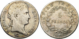 FRANCE, Napoléon Ier, période des Cent-Jours (1815), AR 5 francs, 1815A, Paris. Gad. 595.
Beau (Fine)