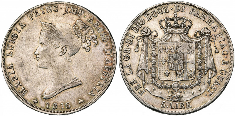 ITALIE, PARME, Marie-Louise d''Autriche (1815-1847), AR 5 lire, 1815. M. 115; G....