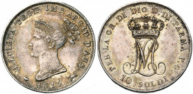 ITALIE, PARME, Marie-Louise d''Autriche (1815-1847), AR 10 soldi, 1815. M. 120; G. 10. Petites taches.
Superbe (Extremely Fine)