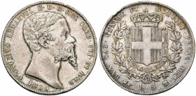 ITALIE, SAVOIE et SARDAIGNE, Victor Emmanuel II (1849-1861), AR 5 lire, 1854B, Turin. M. 48; G. 38. Rare.
Beau à Très Beau (Fine - Very Fine)