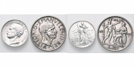 ITALIE, Royaume, Victor Emmanuel III (1900-1943), lot de 2 p.: 2 lire 1911, 50e anniveraisre du Royaume; 20 lire 1928, an 6.
presque Très Beau (about...