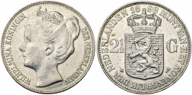 NEDERLAND, Koninkrijk, Wilhelmina (1890-1948), AR 2 1/2 gulden, 1898. Sch. 782; Dav. 237.
Zeer Fraai (Very Fine)