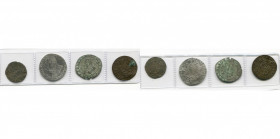 lot de 4 p.: Utrecht, David de Bourgogne (1455-1496), 1/4 jager, s.d. (v.d.Ch. 20, 61); Tournai, PhilippeII, 1/5 écu Philippe, 1583; Besançon, 1/4 tes...