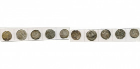 lot of 5 pcs: UMAYYAD, al-Walid I, dirham, AH 92 (contemporary plated imitation); Hisham, dirham, AH 112, Wasit; dirham, AH 121, Wasit; ABBASID, al-Mu...