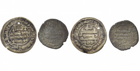 lot of 2 pcs: TAHIRID, Tahir II bin `Abd Allah, fals, AH 241, al-Shash (holed); HAMMUDID OF MALAGA, al-Mahdi Muhammad I, dirham, AH 443, al-Andalus.
...
