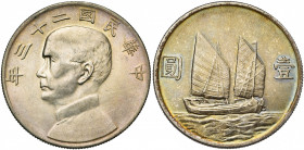 CHINA, Republic (1912-1949), AR 1 dollar, year 23 (1934). Kann 624. Nice toning on reverse.
about Extremely Fine (about Extremely Fine)