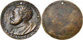 ALLEMAGNE, AE médaille, s.d. Melchior Wolmar (1497-1560). D/ MELCHIOR VOLMARIVS RVFVS ERYTHROPOLITANVS B. à g. 42mm 24,50g Très rare Fonte ancienne un...