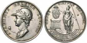 PAYS-BAS MERIDIONAUX, AR médaille, 1775, Th. van Berckel. Entrée à Bruxelles du baron de Bartenstein, primus de l''Université de Louvain. D/ ACADEMIA ...