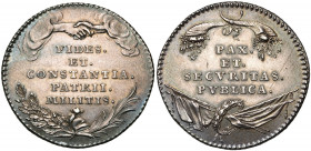 PAYS-BAS MERIDIONAUX, AR médaille, s.d. (1791), Th. van Berckel (non signée). Tranquillité rétablie dans les Pays-Bas autrichiens. D/ Sous une foi, FI...