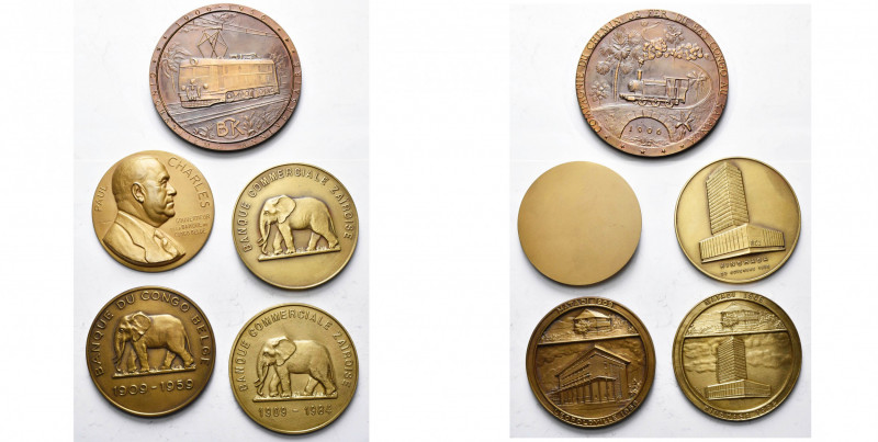 CONGO, lot de 5 médailles en bronze: s.d. (1951), Dupagne, Paul Charles, gouvern...