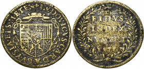 FRANCE, Laiton jeton, 1576. Louis de Lorraine, cardinal de Guise, évêque de Metz (1568-1578). D/ Son écu timbré du chapeau de cardinal. R/ Dans une co...