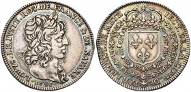 FRANCE, AR jeton, 1641, Warin (non signé). Occupation royale de la Lorraine. Cour de Parlement de Metz. D/ T. l. de LouisXIII à d. R/ Ecu de France co...