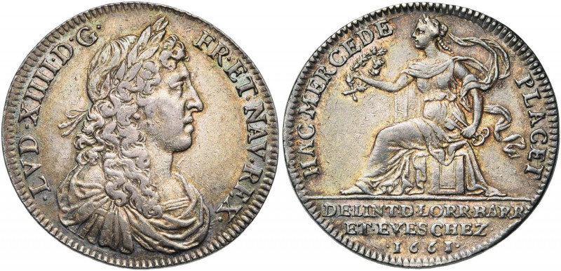 FRANCE, AR jeton, 1661. Intendance de Lorraine, de Bar et des trois évêchés. D/ ...