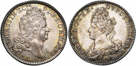 FRANCE, AR jeton, s.d. (1713), N. Roettiers. P. Grassin de Mormant, baron d''Arcis, et Charlotte du Puy de Digny. D/ T. de P. Grassin à d. R/ B. dr. d...