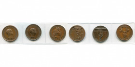 FRANCE, lot de 3 médailles à l''effigie de Louis XIV: 1643, Mauger, Anne d''Autriche régente; 1646, Mauger, Prise de Dunkerque; 1683, Naissance du Duc...