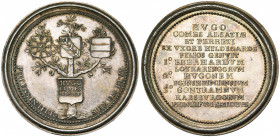 FRANCE, AR médaille, s.d. (vers 1730), Saint-Urbain. Hugues d''Alsace (867-895). D/ Arbre généalogique avec l''écu d''Hugues d''Alsace sur le tronc et...