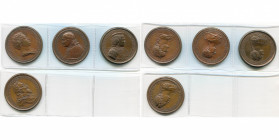 FRANCE, lot de 4 médailles de la série des ducs de Lorraine par Saint-Urbain: Mathieu Ier et Berthe de Souabe, Ferri III et Marguerite de Navarre, Rao...