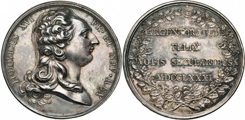 FRANCE, AR médaille, 1781, Duvivier (non signée). Centenaire de l''annexion de S...