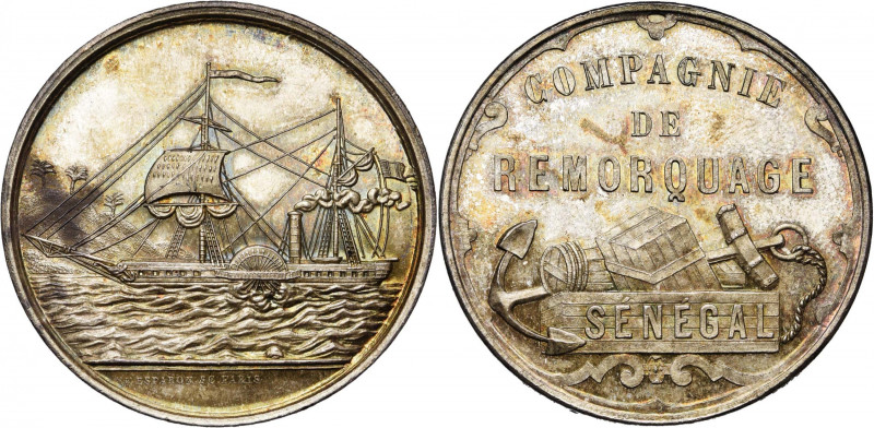 FRANCE, AR jeton, s.d. (1860-1880), Esparon. Compagnie de remorquage du Sénégal....